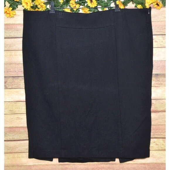 6th & Lane Women's Plus Black Pencil Skirt Size 28 Stretch Knee Length Career - Picture 1 of 9